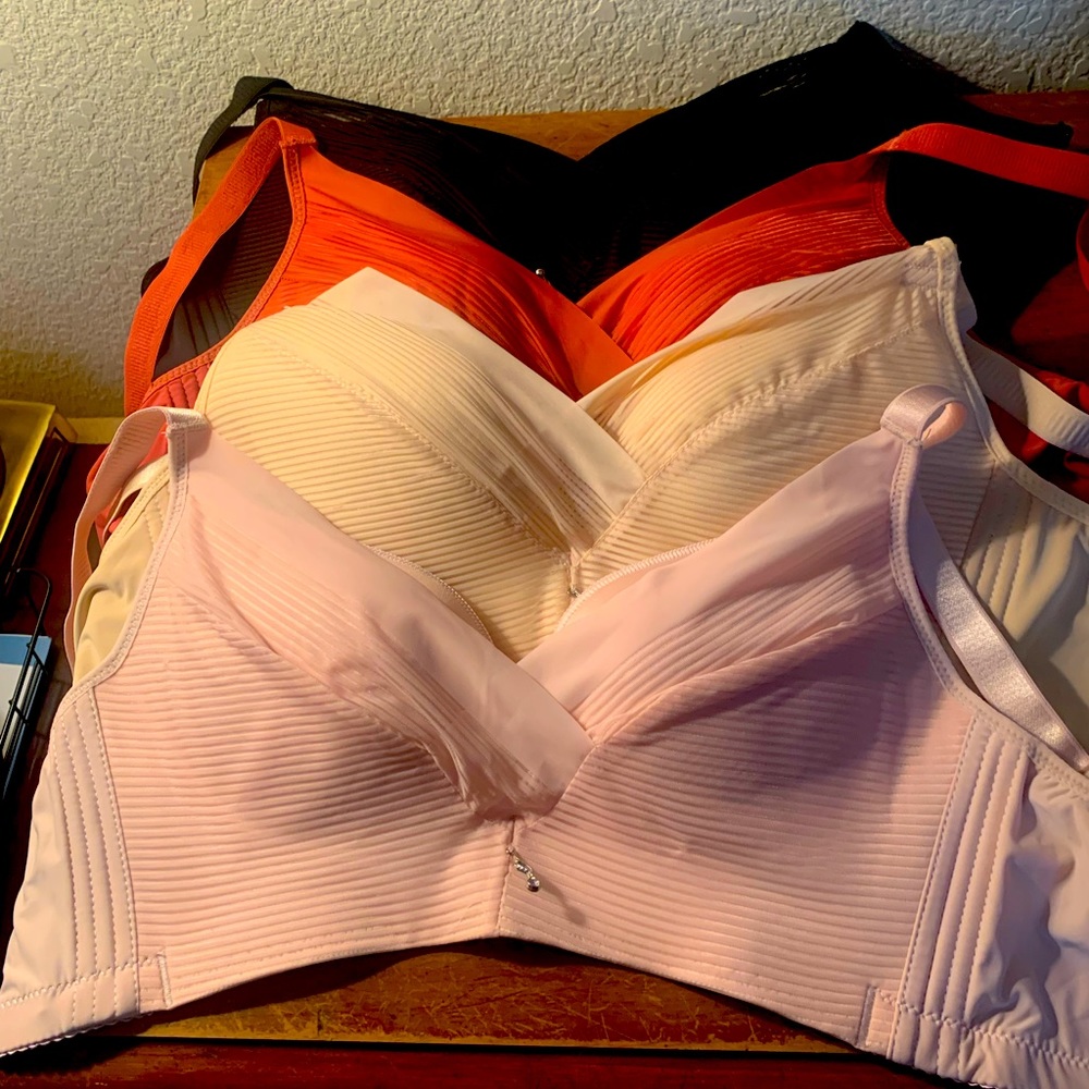 SOLD.  Lingerie style, wireless push-up bras. NWOT